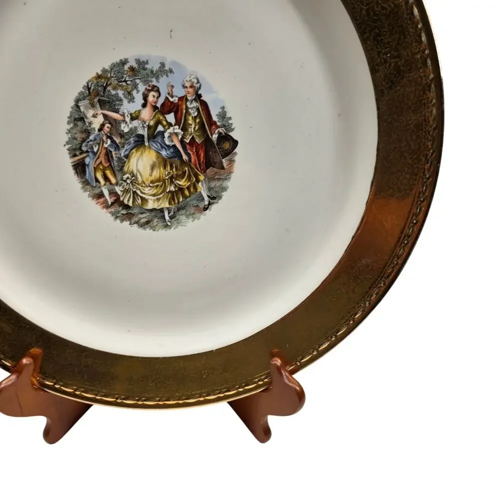 Vintage Homer Laughlin Eggshell Georgian 22K Gold Dinner Plate 14